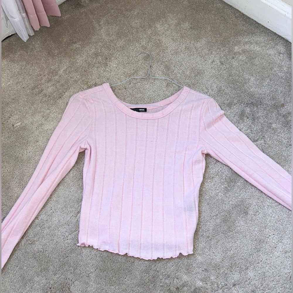 Pink mid length shirt